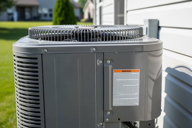 hvac unit sitting on the side of a house