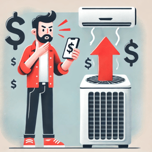 Homeowner reviewing hvac rising costs