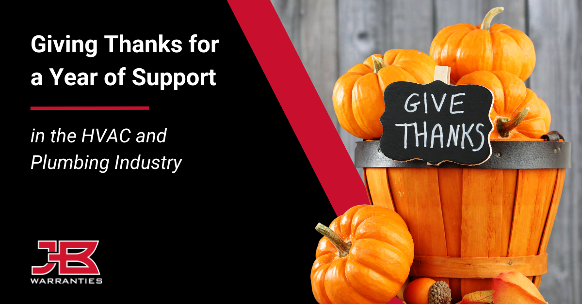 Giving Thanks to the HVAC and Plumbing Industry