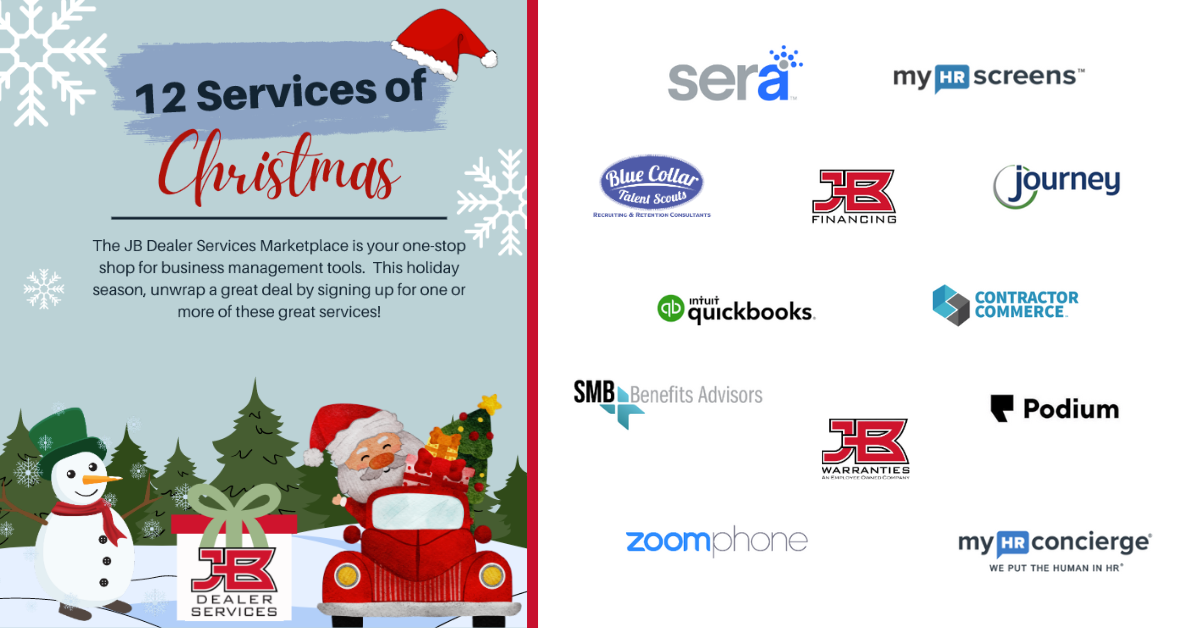 12 Services of Christmas in the JB Warranties Marketplace
